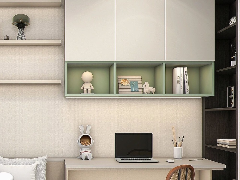 莫蘭迪色系高級(jí)綠，男孩女孩都可入住