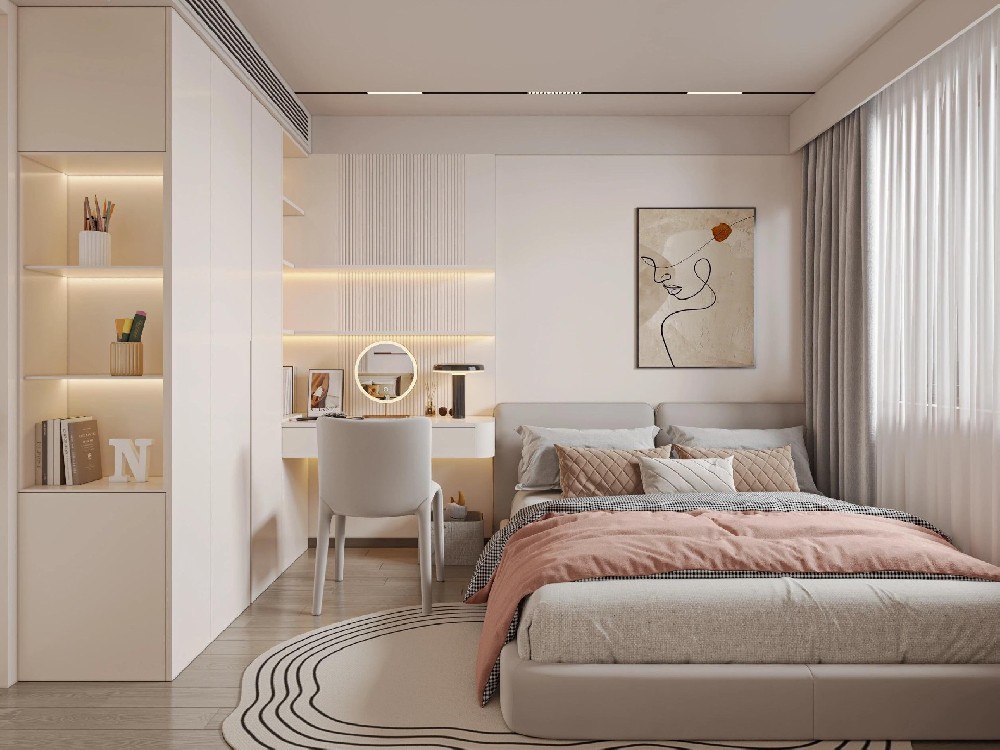 這樣的奶油風兒童房我都想搬進去